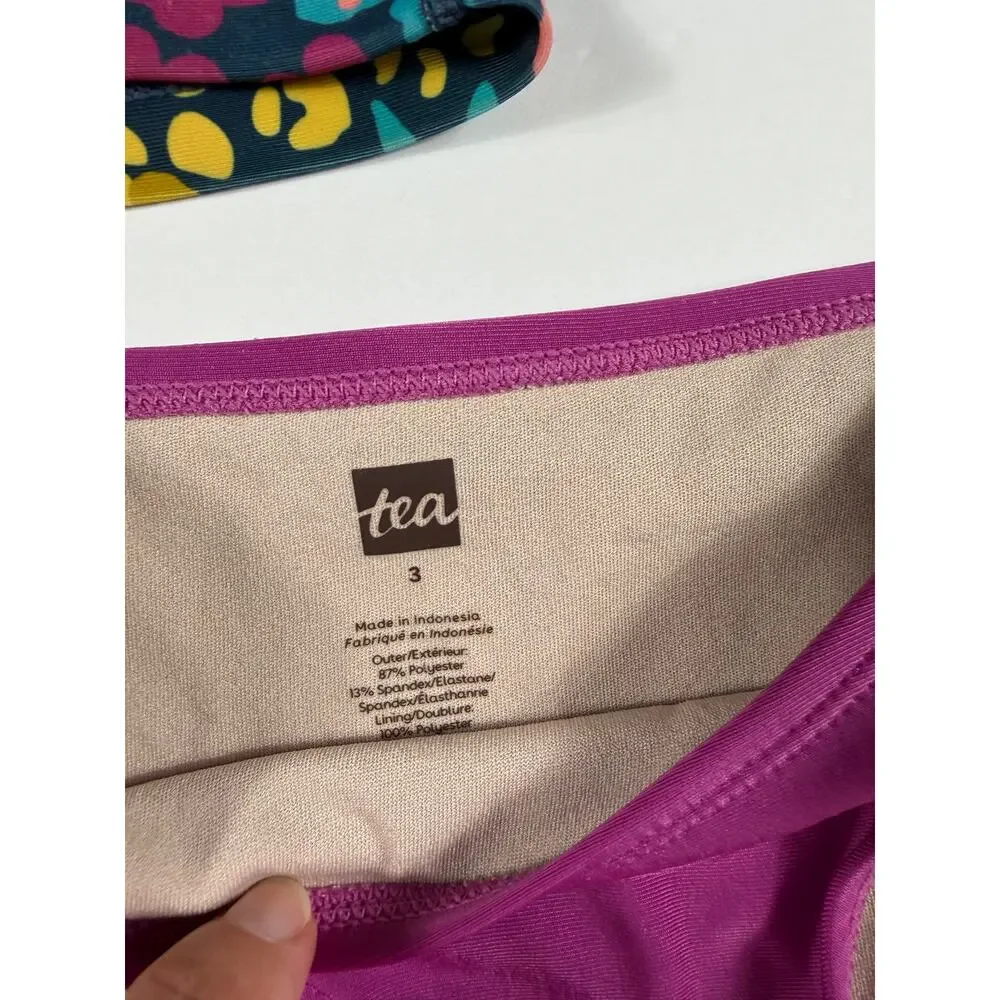 Tea Collection Floral Rash Guard Swim Bundle Size 3
